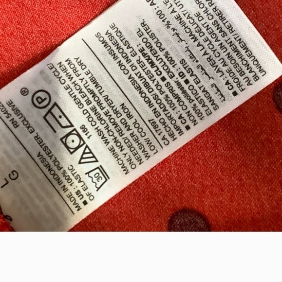 Old Navy Red Black Polka Dot Dress Womens Size Large L Long Bell Sleeve Casual - Picture 8 of 8